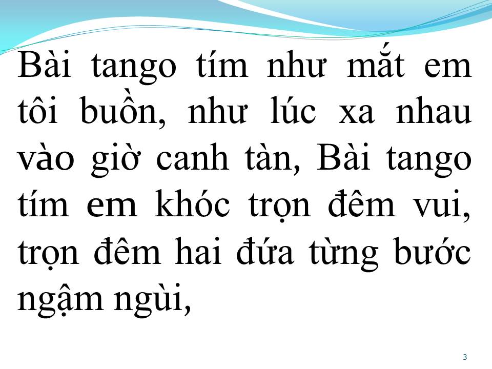 Lời bài hát BÀI TANGO TÍM