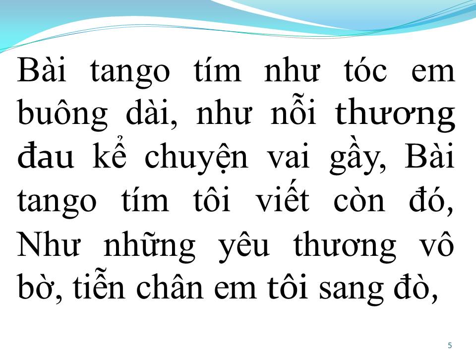 Lời bài hát BÀI TANGO TÍM