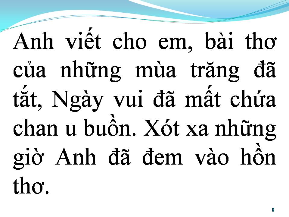 Lời bài hát BÀI THƠ CUỐI CÙNG