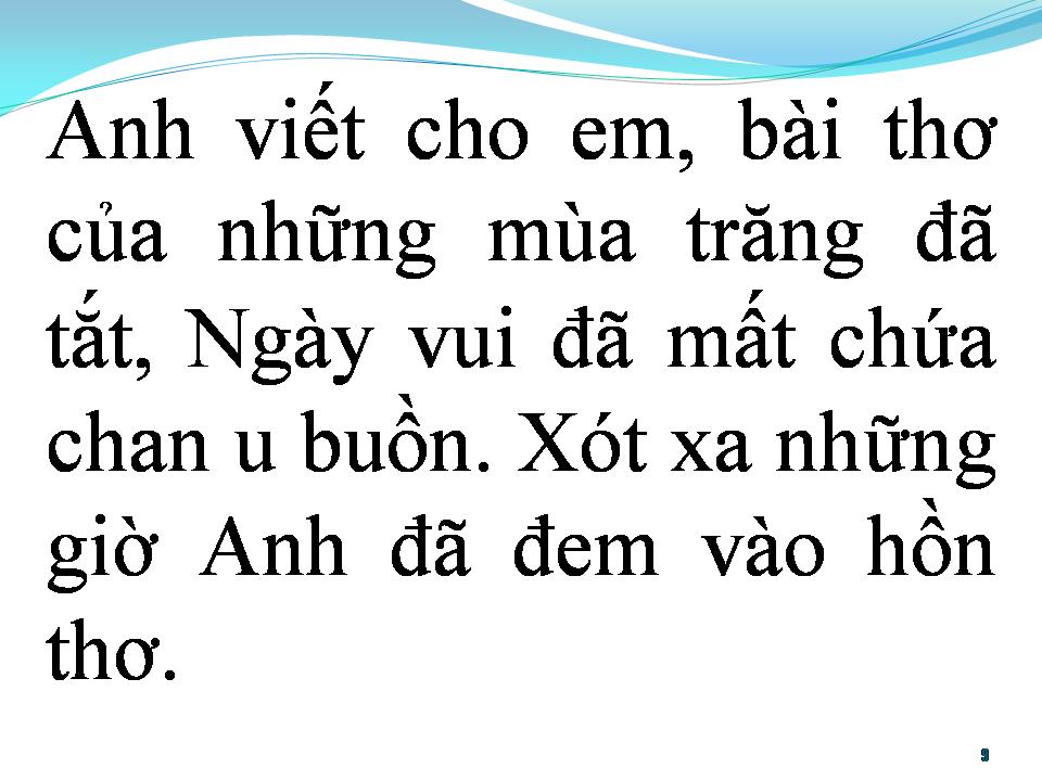 Lời bài hát BÀI THƠ CUỐI CÙNG