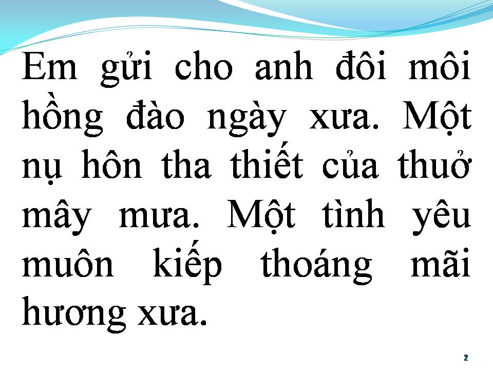 Lời bài hát BÀI THƠ KHÔNG ĐOẠN KẾT