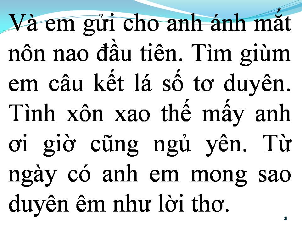 Lời bài hát BÀI THƠ KHÔNG ĐOẠN KẾT