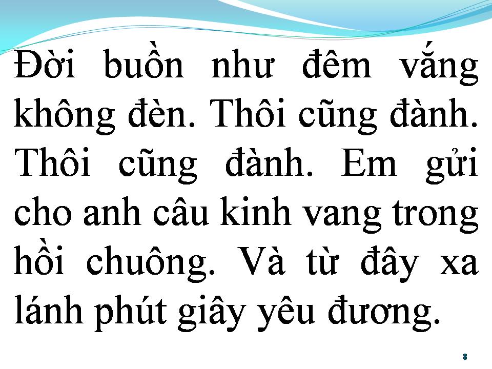 Lời bài hát BÀI THƠ KHÔNG ĐOẠN KẾT