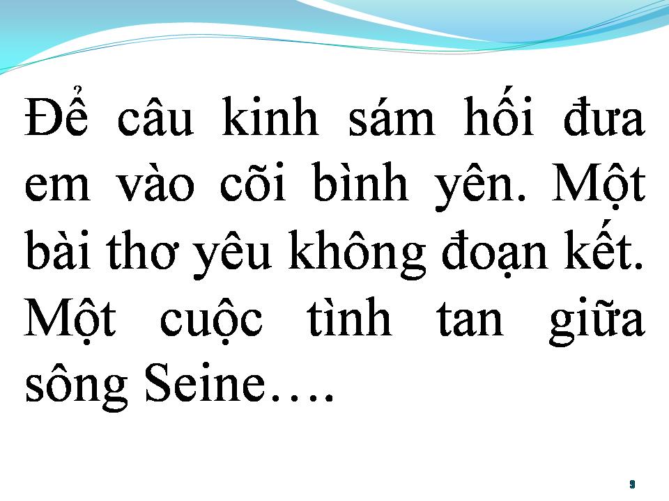 Lời bài hát BÀI THƠ KHÔNG ĐOẠN KẾT