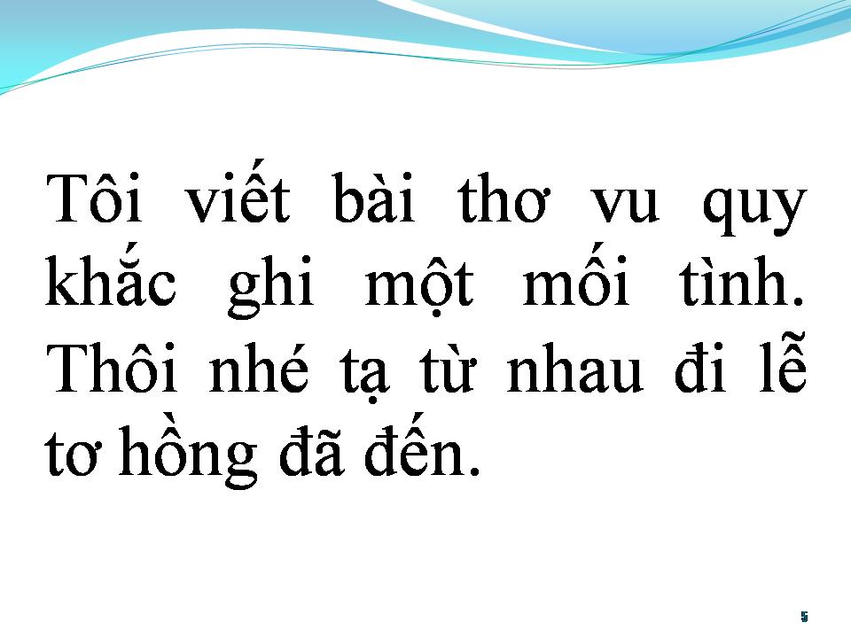 Lời bài hát BÀI THƠ VU QUY