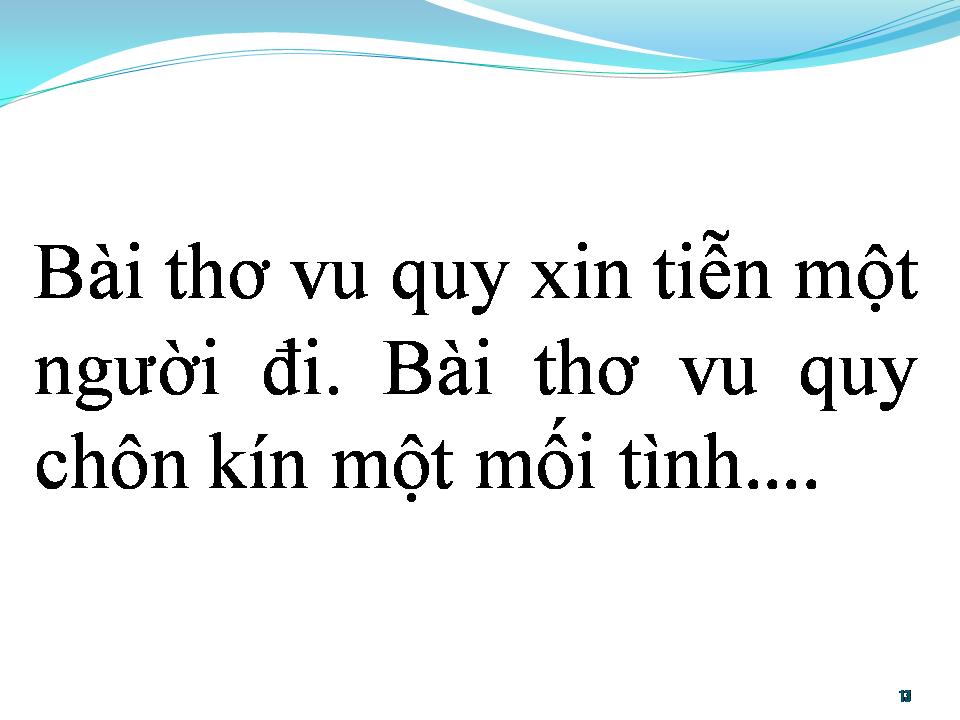 Lời bài hát BÀI THƠ VU QUY
