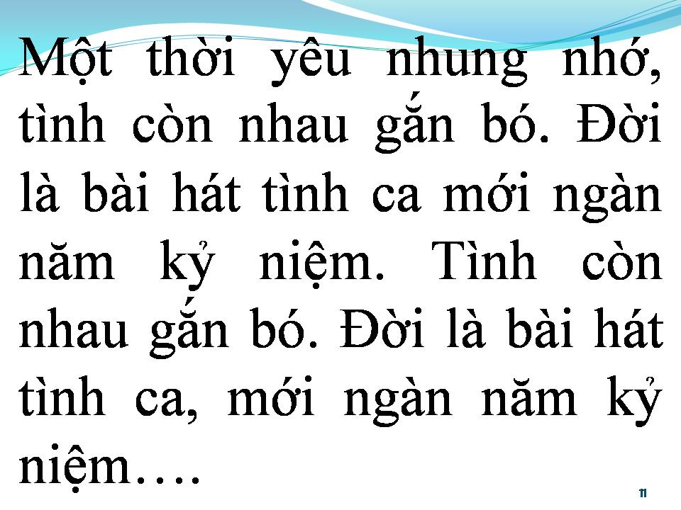 Lời bài hát BÀI TÌNH CA CHO KỶ NIỆM