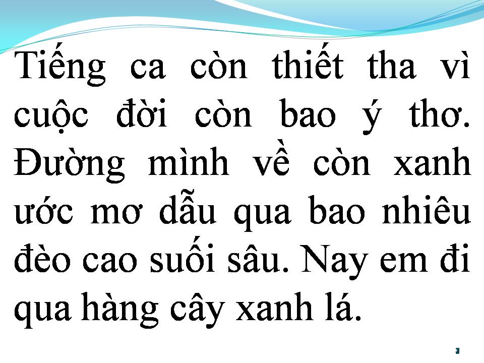 Lời bài hát BÀI TÌNH CA MÀU XANH