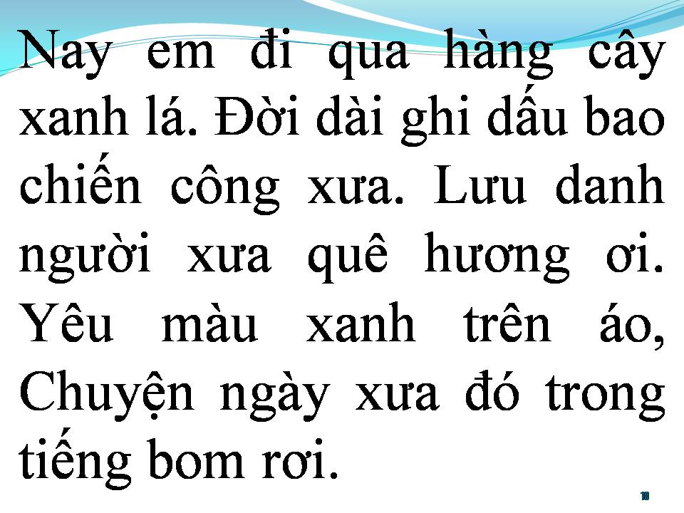 Lời bài hát BÀI TÌNH CA MÀU XANH