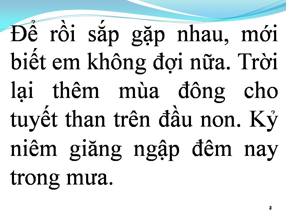 Lời bài hát BÀI TÌNH CA MÙA ĐÔNG