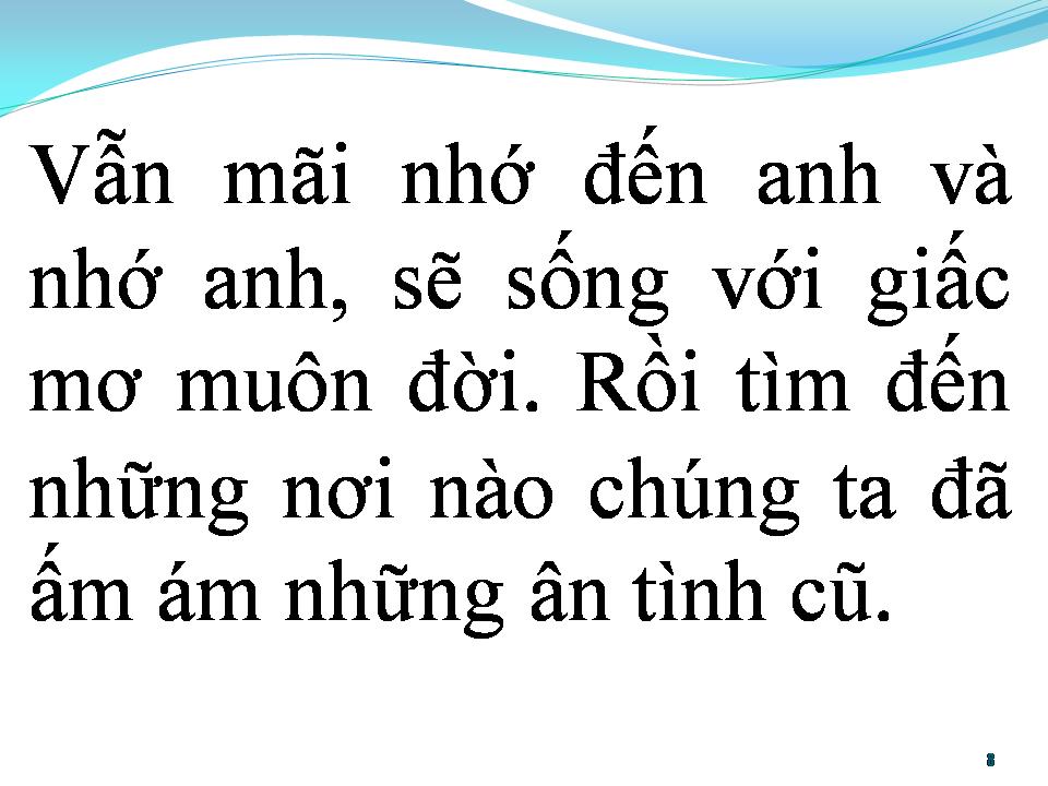 Lời bài hát BÀI TÌNH CA NHỚ