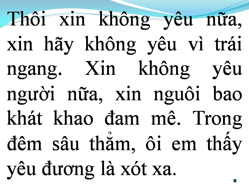 Lời bài hát BÀI TÌNH CA NHỚ