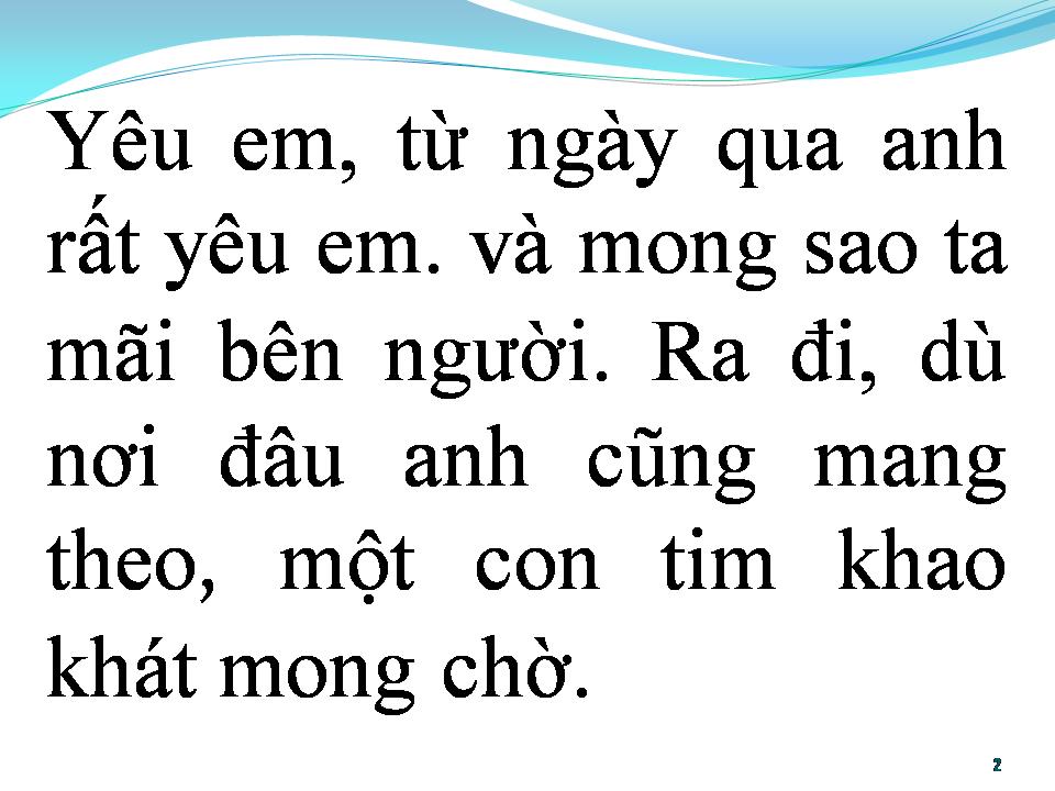 Lời bài hát BÀI TÌNH CA YÊU EM