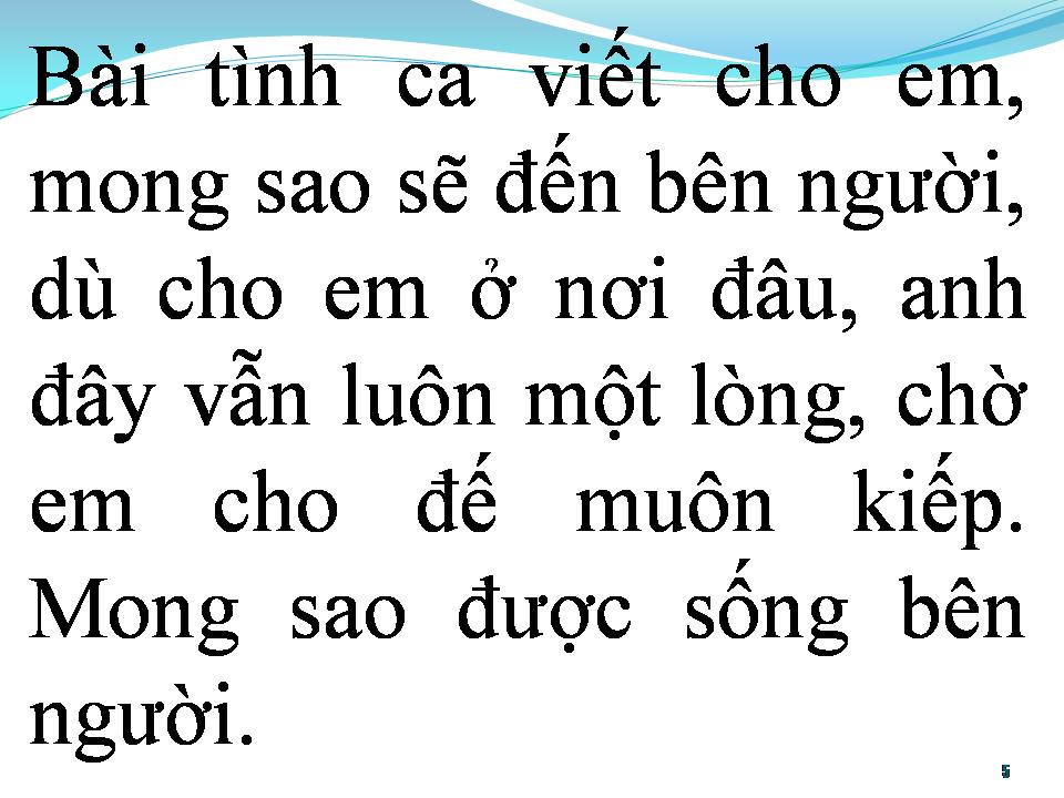 Lời bài hát BÀI TÌNH CA YÊU EM