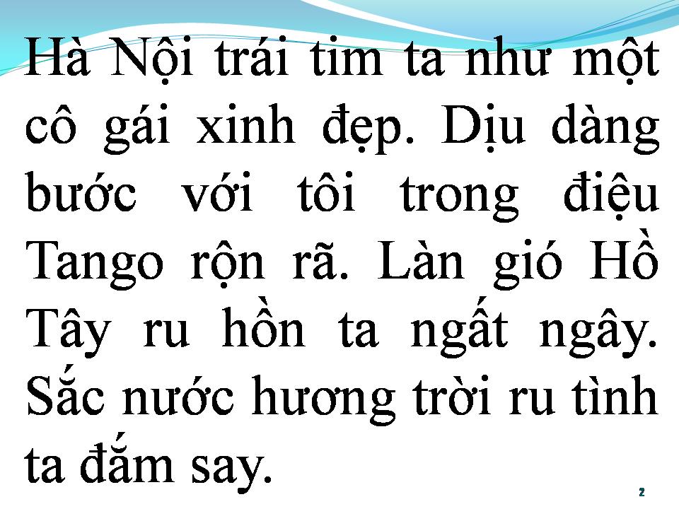 Lời bài hát BẢN TANGO HÀ NỘI