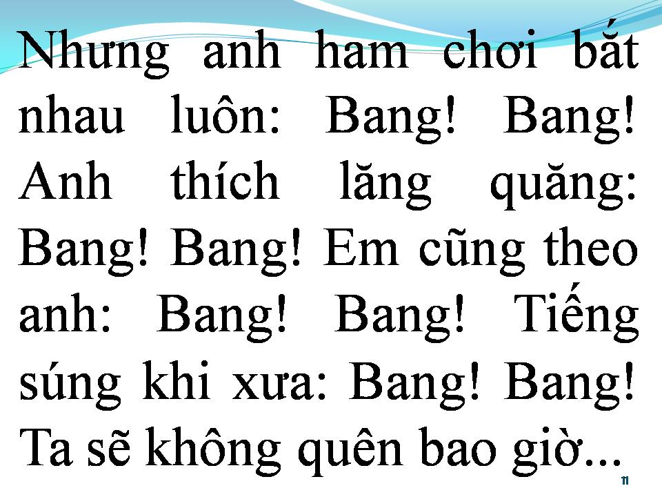 Lời bài hát BANG BANG (KHI XƯA TA BÉ)