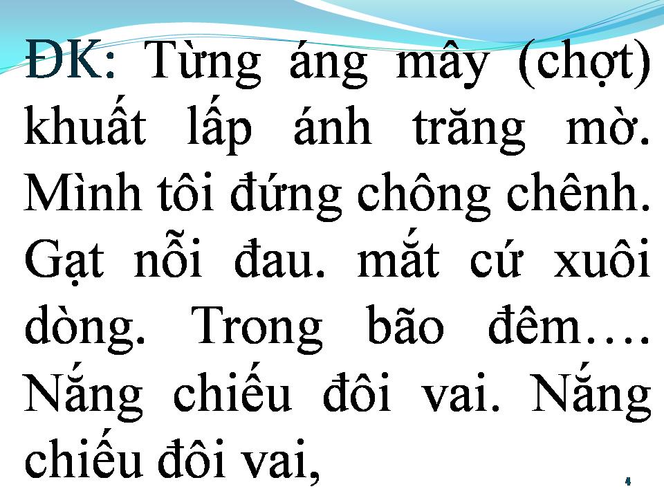 Lời bài hát BÃO ĐÊM
