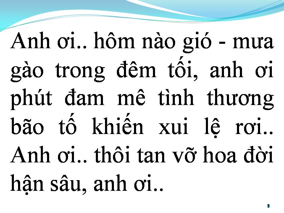 Lời bài hát BÃO TÌNH