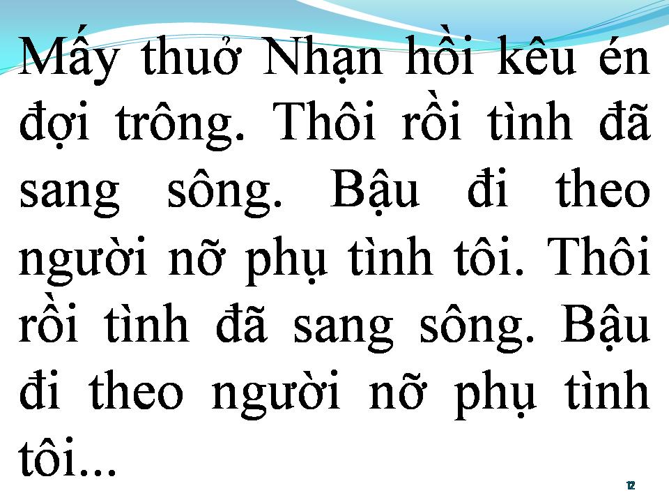 Lời bài hát BẬU ĐI THEO NGƯỜI