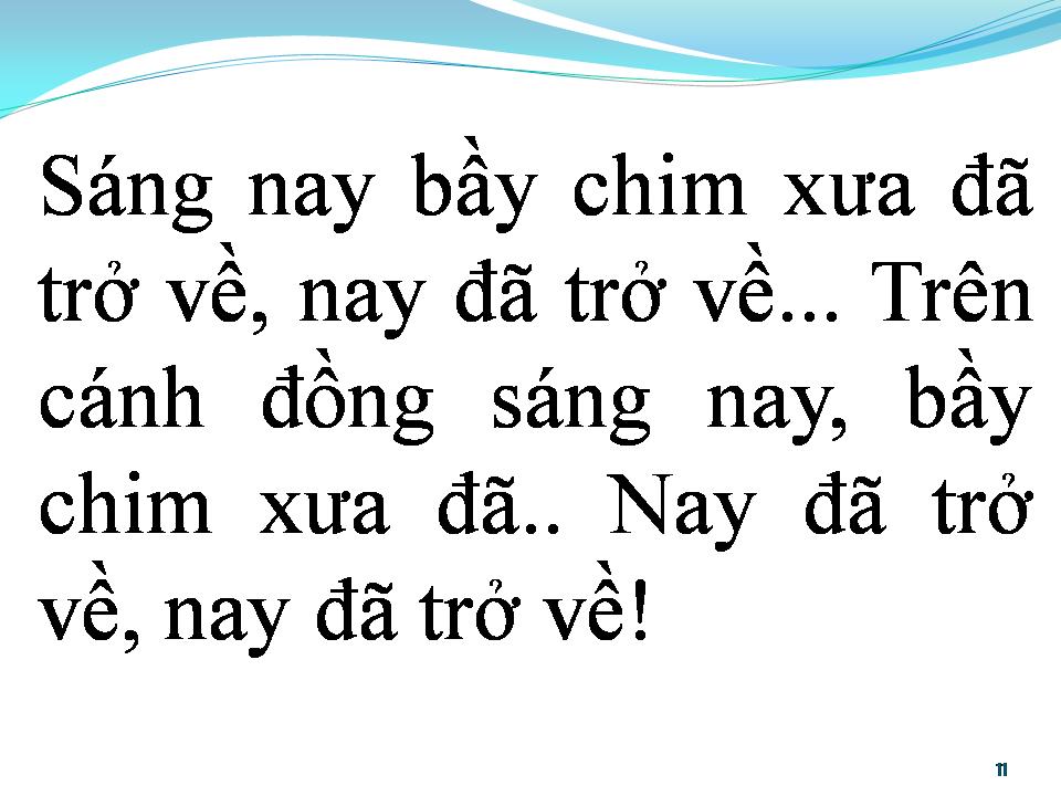 Lời bài hát BẦY CHIM XƯA ĐÃ TRỞ VỀ
