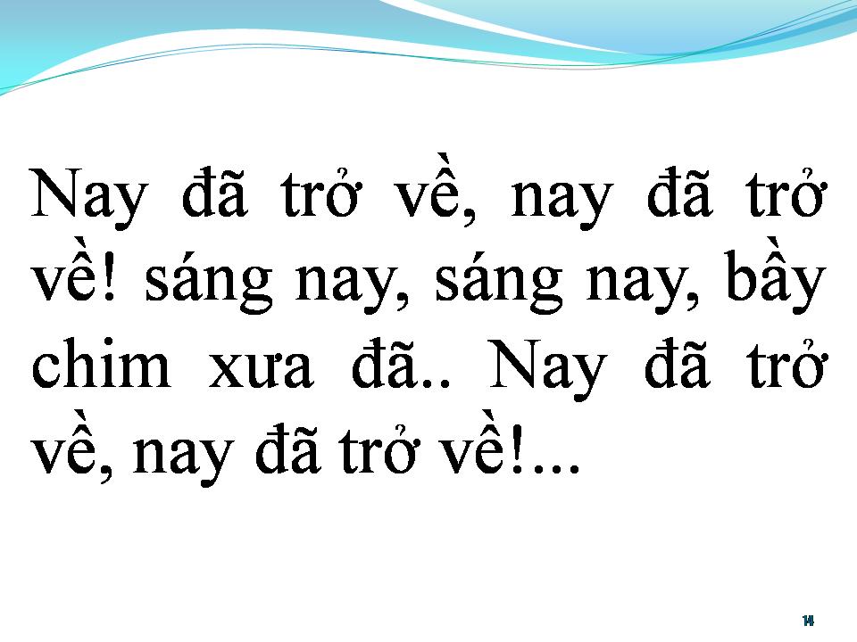 Lời bài hát BẦY CHIM XƯA ĐÃ TRỞ VỀ