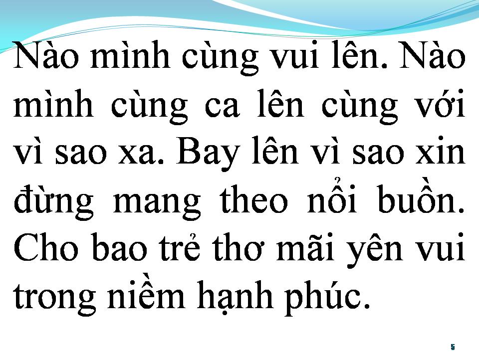 Lời bài hát BAY ĐẾN VÌ SAO