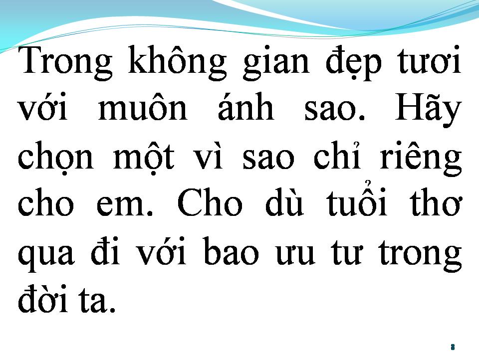 Lời bài hát BAY ĐẾN VÌ SAO