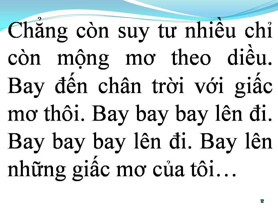 Lời bài hát BAY LÊN NHỮNG ƯỚC MƠ