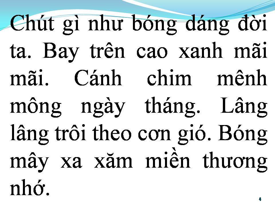 Lời bài hát BAY VÀO NGÀY XANH