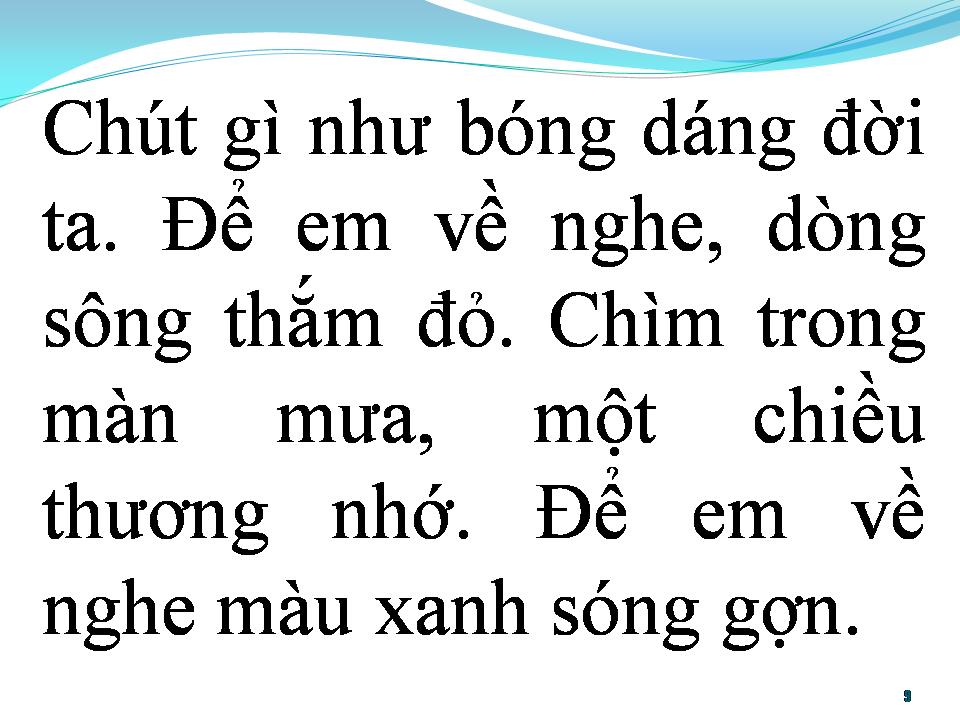 Lời bài hát BAY VÀO NGÀY XANH