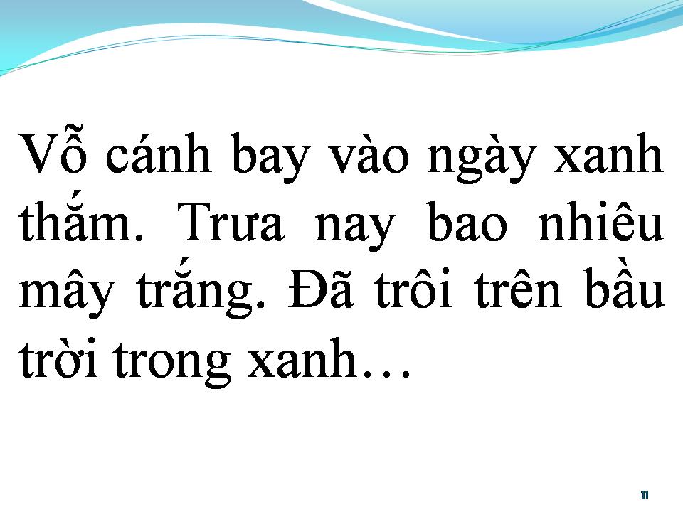 Lời bài hát BAY VÀO NGÀY XANH