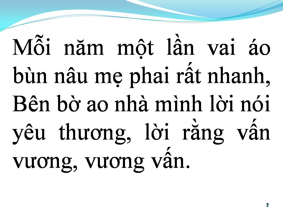 Lời bài hát BÊN BỜ AO NHÀ MÌNH