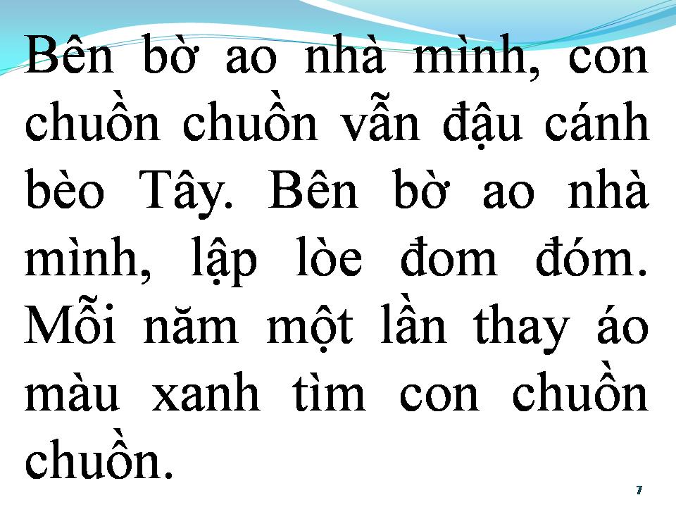 Lời bài hát BÊN BỜ AO NHÀ MÌNH
