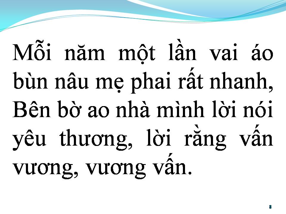 Lời bài hát BÊN BỜ AO NHÀ MÌNH
