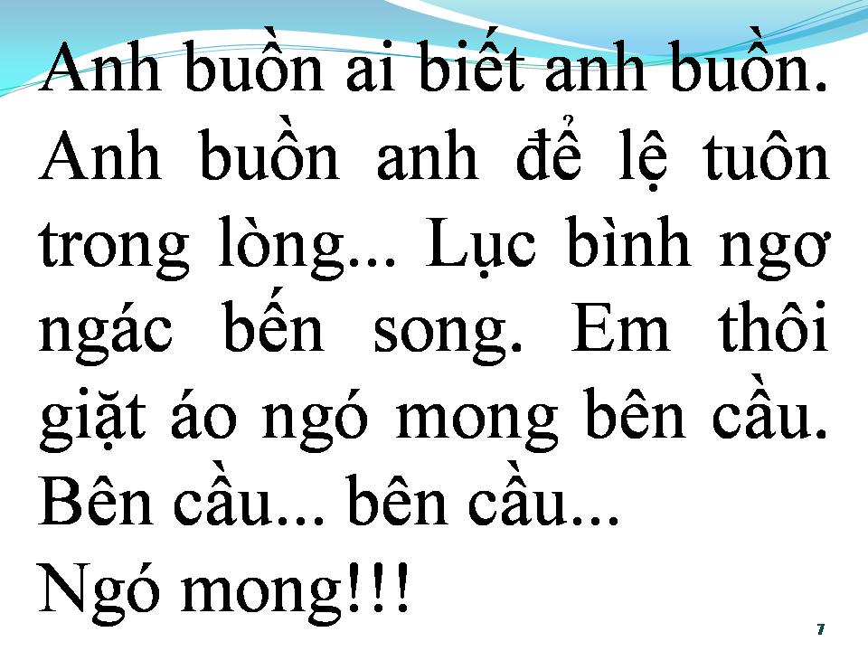 Lời bài hát BÊN CẦU NGÓ MONG