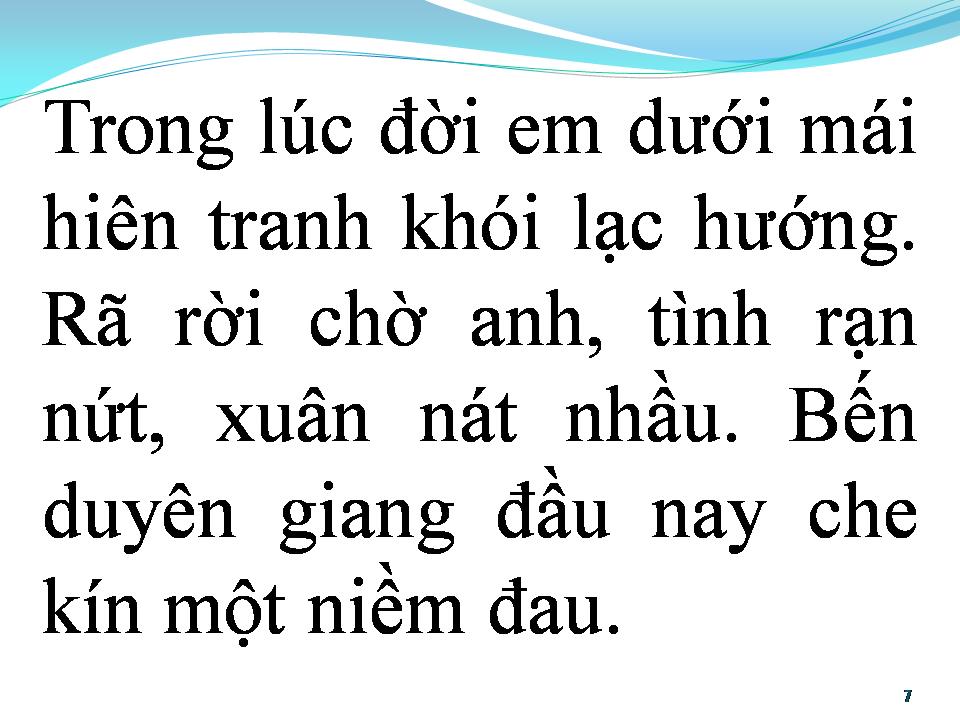 Lời bài hát BẾN GIANG ĐẦU
