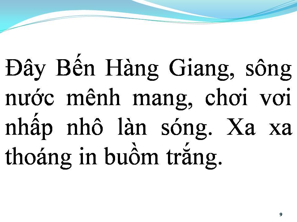 Lời bài hát BẾN HÀNG GIANG