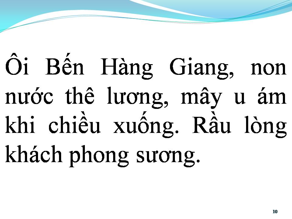 Lời bài hát BẾN HÀNG GIANG