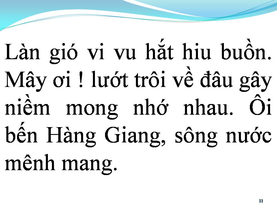 Lời bài hát BẾN HÀNG GIANG
