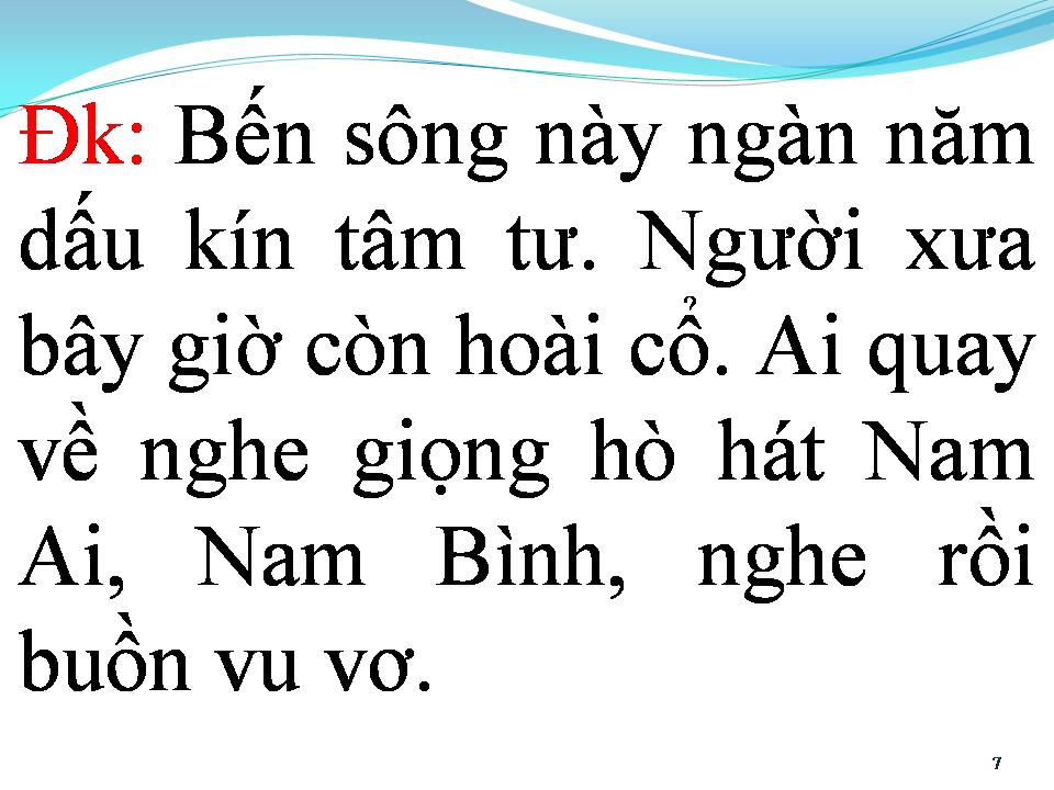 Lời bài hát BẾN SÔNG