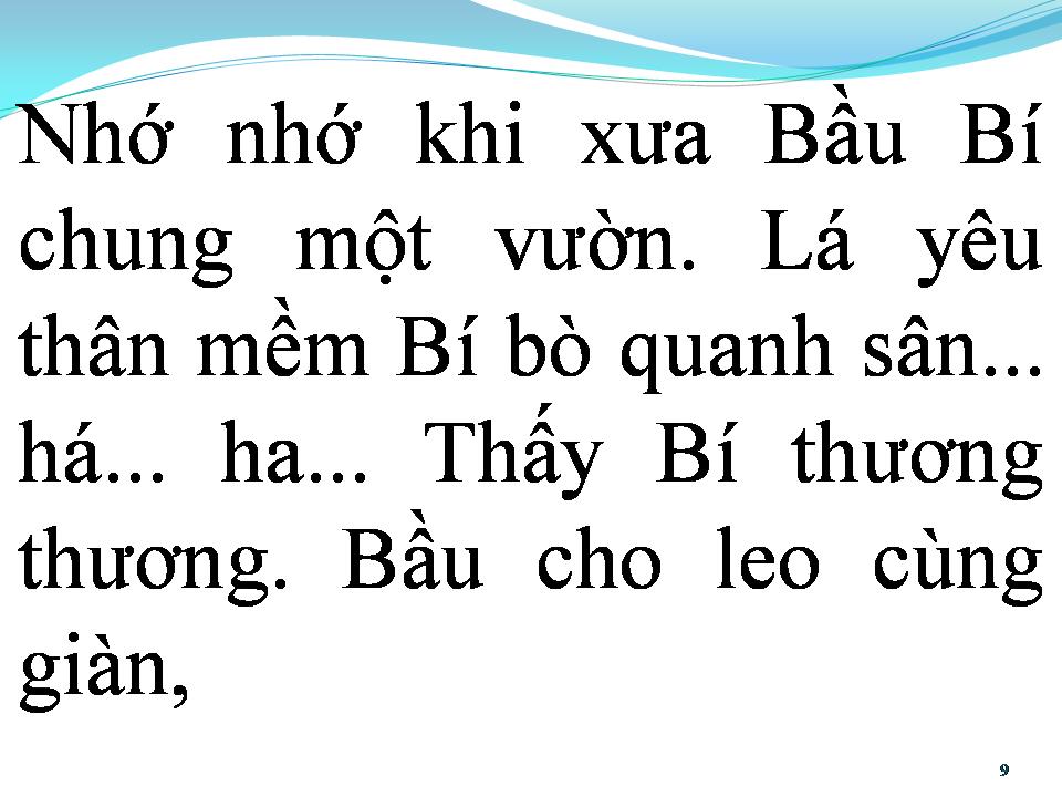 Lời bài hát BÍ BẦU