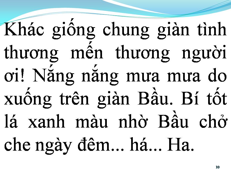 Lời bài hát BÍ BẦU