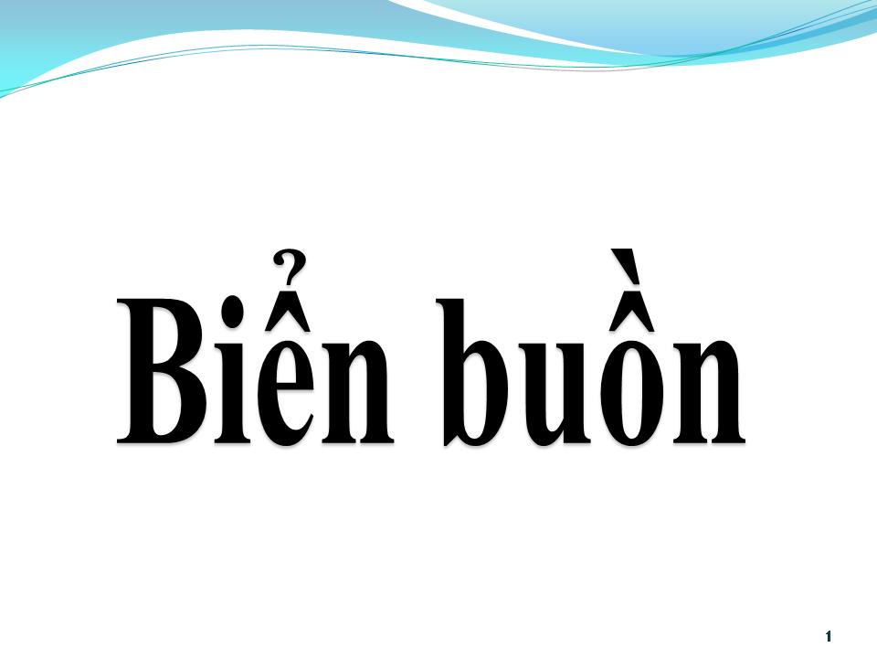Lời bài hát BIỂN BUỒN
