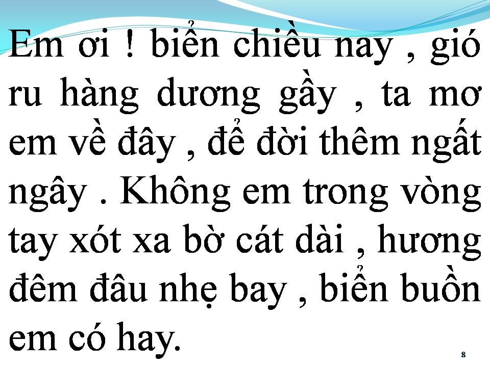 Lời bài hát BIỂN BUỒN