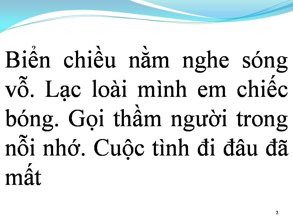 Lời bài hát BIỂN CHIỀU