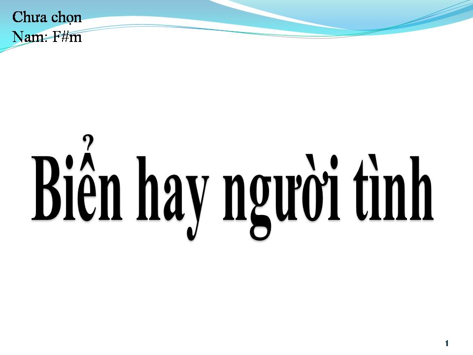Lời bài hát BIỂN HAY NGƯỜI TÌNH TÔI