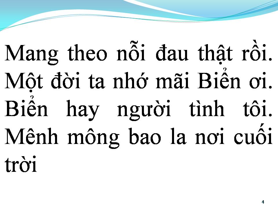 Lời bài hát BIỂN HAY NGƯỜI TÌNH TÔI