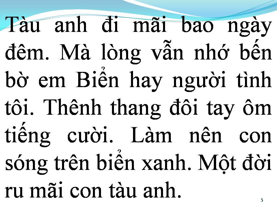 Lời bài hát BIỂN HAY NGƯỜI TÌNH TÔI