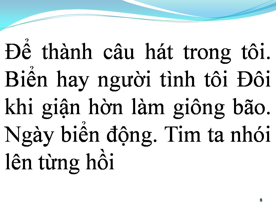 Lời bài hát BIỂN HAY NGƯỜI TÌNH TÔI