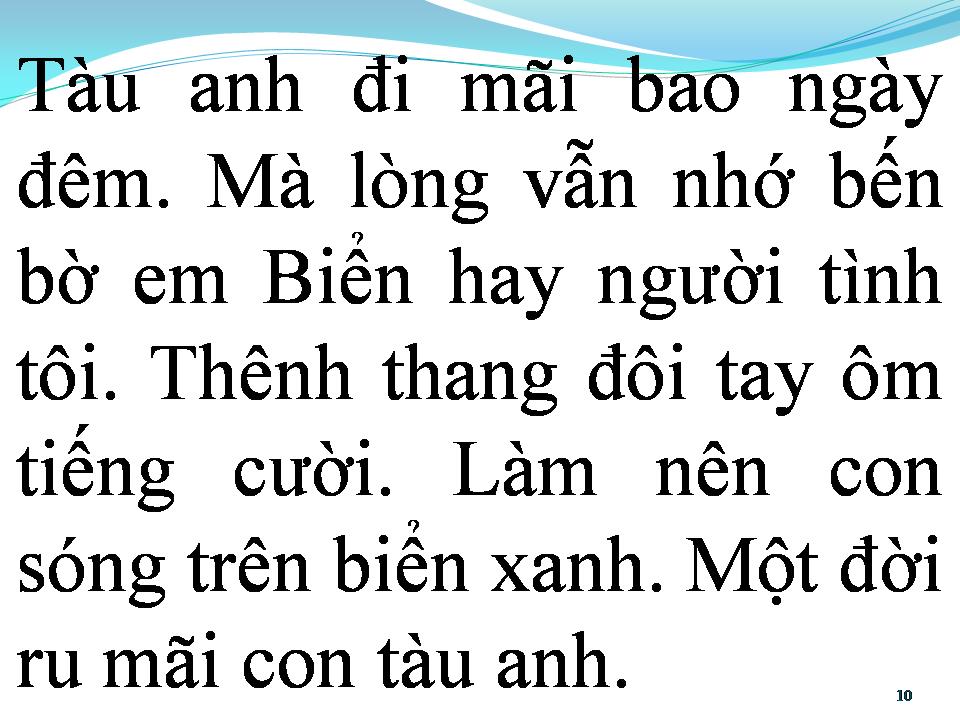 Lời bài hát BIỂN HAY NGƯỜI TÌNH TÔI